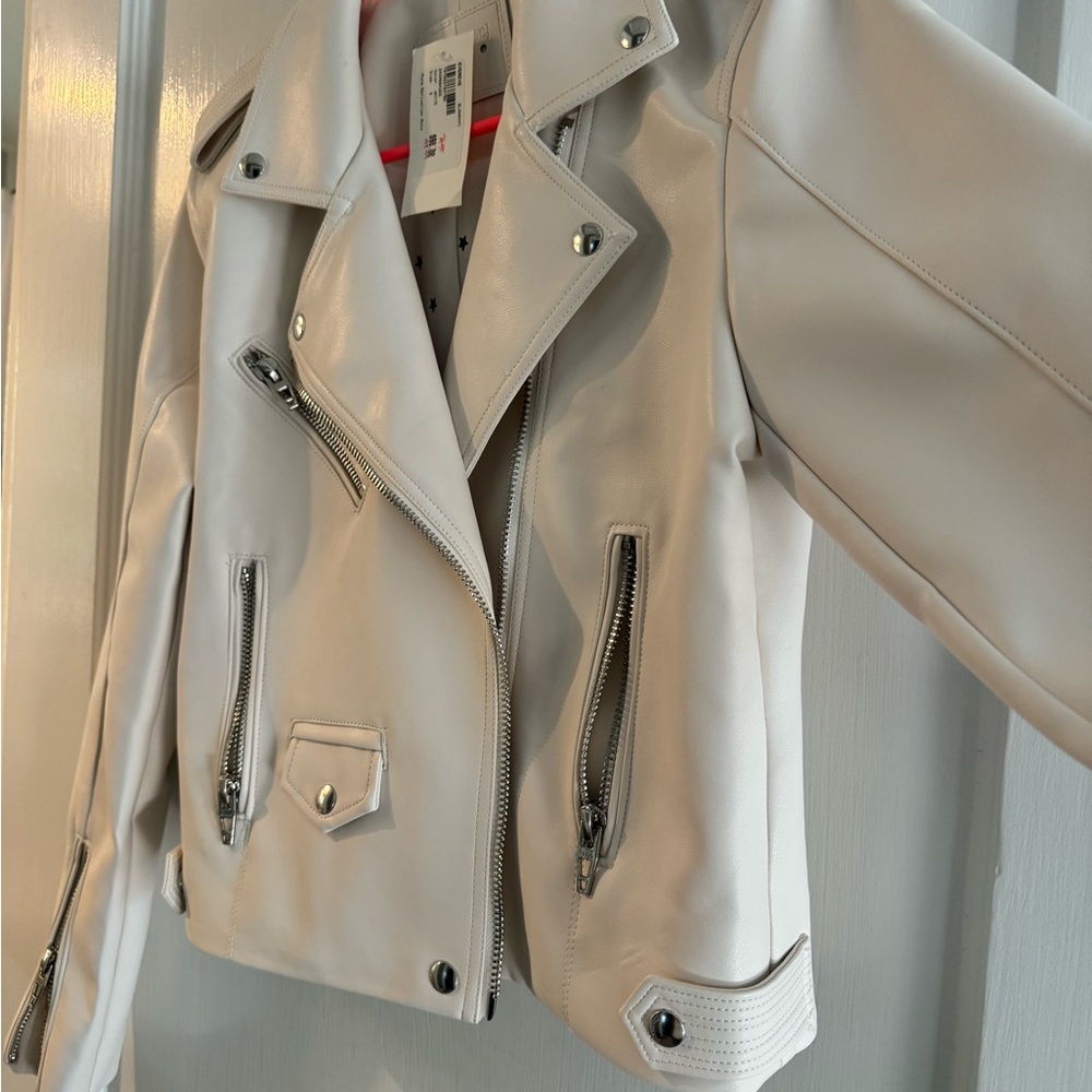 White Moto Blank NYC jacket. Never worn. Size S - Picture 3 of 8